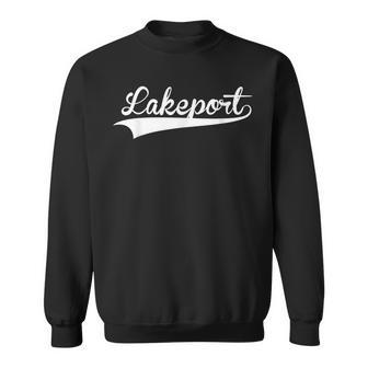 Lakeport Baseball Vintage Retro Font Sweatshirt | Mazezy