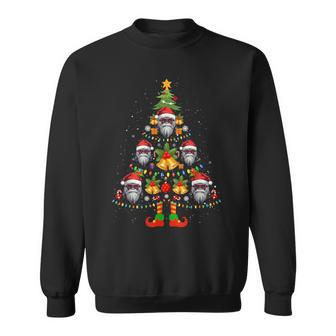 Langur Mammal Santa Hat Christmas Tree Light Xmas Pajama Sweatshirt | Mazezy