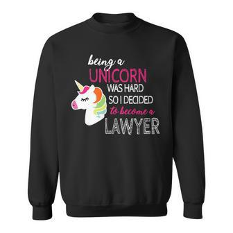 Law Student New Lawyer Unicorn Lover Graduation Attorney Unicorn Funny Gifts Sweatshirt | Mazezy