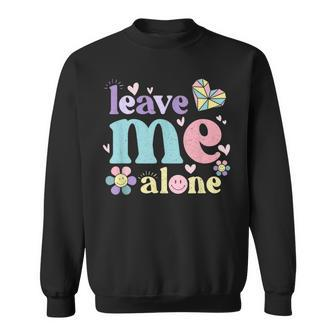 Leave Me Alone Hearts And Happy Faces – Funny Introvert Sweatshirt - Thegiftio UK