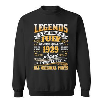 Legend Born July 1929 90Th Birthday 90 Year Old Gift 90Th Birthday Funny Gifts Sweatshirt | Mazezy