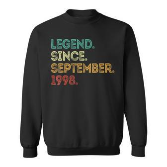 Legend Since September 1998 25Th Birthday 25 Years Old Sweatshirt | Mazezy