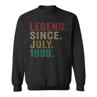 Legend Since July 1998 22Nd Birthday Gifts 22 Years Old Sweatshirt | Mazezy