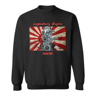 Legendary Auto Engines 22R 22Re Japan Flag Retro Car Truck Sweatshirt | Mazezy