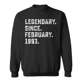 Legendary Since February 1993 25Th Years Old Birthday Sweatshirt | Mazezy AU