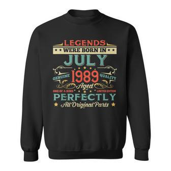 Legends Born In July 1989 Aged 30 Years Old Gifts Sweatshirt | Mazezy