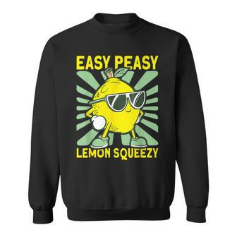 Lemonade Dealer Easy Peasy Lemon Squeezy Lemonade Stand Boss Sweatshirt - Seseable