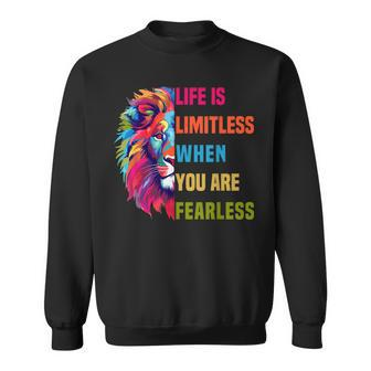 Leo Season Lion Motivational Inspirational Sweatshirt - Seseable