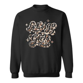 Leopard Print Lets Go Girls Nashville Bachelorette Party Sweatshirt - Monsterry UK