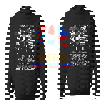 Leopard Tasted Like Freedom 4Th Of July Popsicles Usa Flag Usa Funny Gifts Sweatshirt | Mazezy