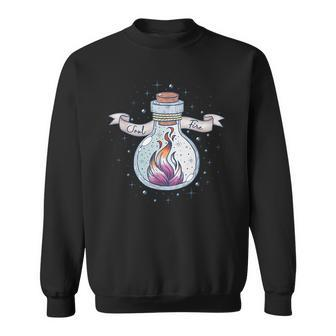 Lesbian Fire Occult Potion Lgbt Gay Pride Flag Month Sapphic Sweatshirt | Mazezy