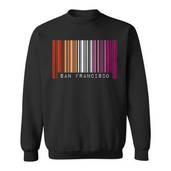 Lesbian Gay Barcode Pride San Francisco California Queer Sweatshirt | Mazezy