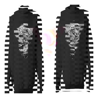 Lesbian Pride Flag Ocean Wave Gay Pride Month Sapphic Lgbt Sweatshirt | Mazezy