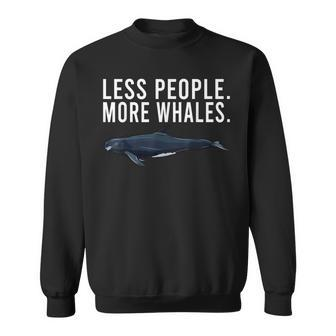 Less People More Whales Pygmy Killer Whale Introvert Sweatshirt | Mazezy