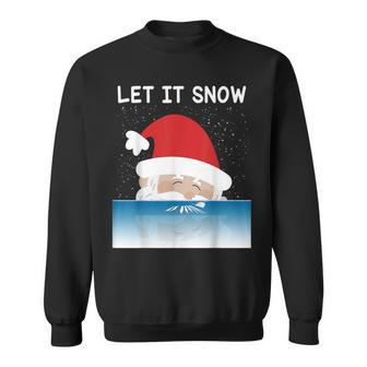 Let It Snow Cocaine Santa Sweater White Christmas Sweatshirt - Thegiftio UK
