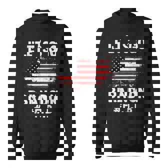 Lets Go Brandon Lets Go Brandon Us Flag Colors Funny Sweatshirt | Mazezy