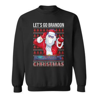 Let's Go Brandon Meme Ugly Christmas Dj Sweater Sweatshirt | Mazezy