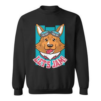 Let's Jam Corgi Dog Sweatshirt | Mazezy