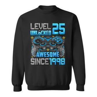 Level 25 Unlocked Awesome Since 1998 25Th Birthday Gaming Sweatshirt - Monsterry AU