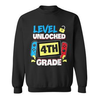 Level 4Th Grade Unlocked Back To School First Day Kids Sweatshirt | Mazezy