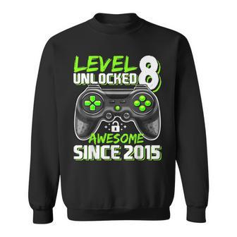 Level 8 Unlocked Awesome 2015 Video Game 8Th Birthday Boy Sweatshirt - Monsterry AU