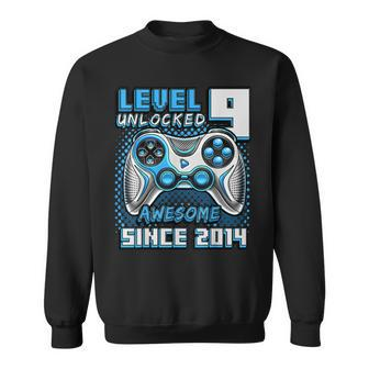 Level 9 Unlocked Awesome 2014 Video Game 9Th Birthday Boy Sweatshirt - Seseable