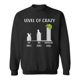 Level Of Crazy Veiled Chameleon T Chameleons Sweatshirt | Mazezy