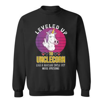 Leveled Up To Unclecorn Like Regular Uncle But More Awesome Funny Gifts For Uncle Sweatshirt | Mazezy