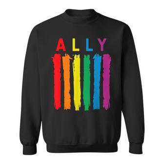 Lgbt Ally Pride Rainbow Proud Ally Sweatshirt - Seseable