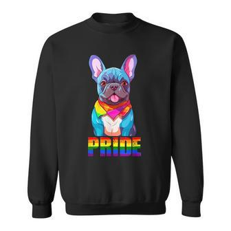Lgbt French Bulldog Gay Pride Month Sweatshirt | Mazezy