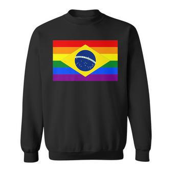 Lgbt Pride Brazilian Flag - Lgbtqia Brazil Sweatshirt | Mazezy