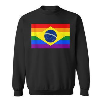 Lgbt Pride Brazilian Flag - Lgbtqia Brazil Sweatshirt | Mazezy