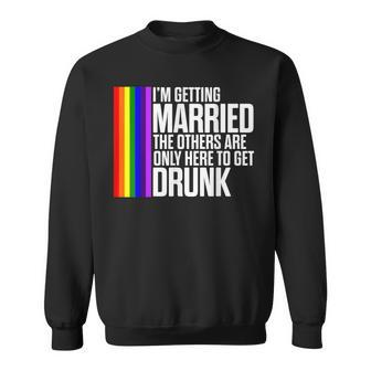 Lgbt Pride Gay Bachelor Party Married Engagement Sweatshirt | Mazezy CA