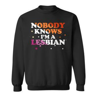 Lgbt Pride - Nobody Knows Im A Lesbian Sweatshirt | Mazezy