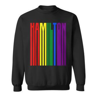 Lgbtq Flag Corols Hamilton Canada - Canadian Pride Sweatshirt | Mazezy