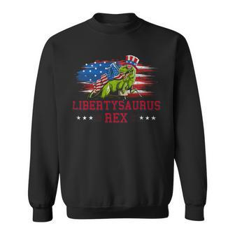 Libertysaurus Rex American Flag Independence Day 1 Sweatshirt - Monsterry