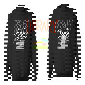 Library Lady Bookworm Books Book Lover School Librarian Sweatshirt | Mazezy