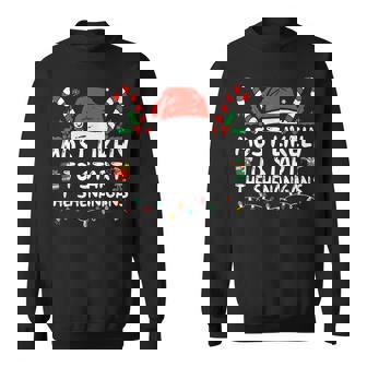 Most Likely To Start The Shenanigans Christmas Family Sweatshirt - Seseable