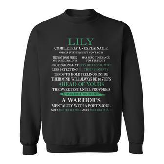 Lily Name Gift Lily Completely Unexplainable Sweatshirt - Seseable