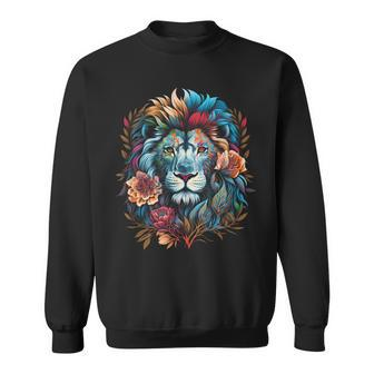 Lion Colorful Lions From Africa Day Of The Dead Sweatshirt - Monsterry DE
