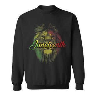 Lion Junenth Cool Black History African Flag Junenth Sweatshirt | Mazezy