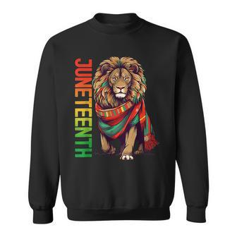 Lion Junenth Men Cool Black History African Flag Sweatshirt | Mazezy