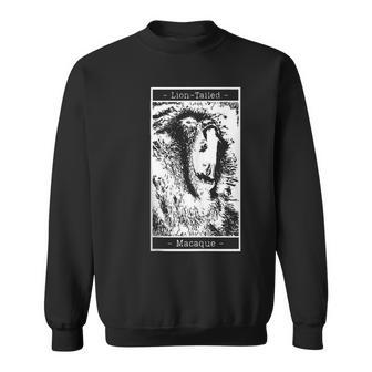 Lion-Tailed Macaque Monkey Sweatshirt | Mazezy