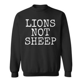 Lions Not Sheep Distressed Graphic  Sweatshirt