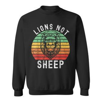 Lions Not Sheep Vintage Retro Sweatshirt | Mazezy