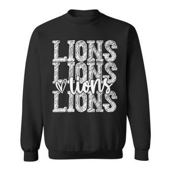 Lions School Spirit Wear Game Day Sport Fan Team Sweatshirt - Seseable