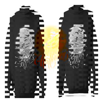 Lizard Ride Witch Shotgun Moon Vintage Lizard Halloween Gifts For Lizard Lovers Funny Gifts Sweatshirt | Mazezy