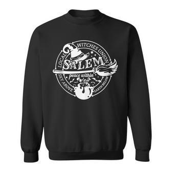 Local Witches Union Halloween Vintage Local Sign Salem Salem Funny Gifts Sweatshirt | Mazezy