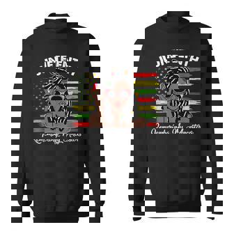 Locd Hair Black Woman Remebering My Ancestors Junenth Sweatshirt | Mazezy