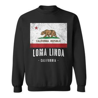 Loma Linda California Cali City Souvenir Ca Flag Top Sweatshirt | Mazezy